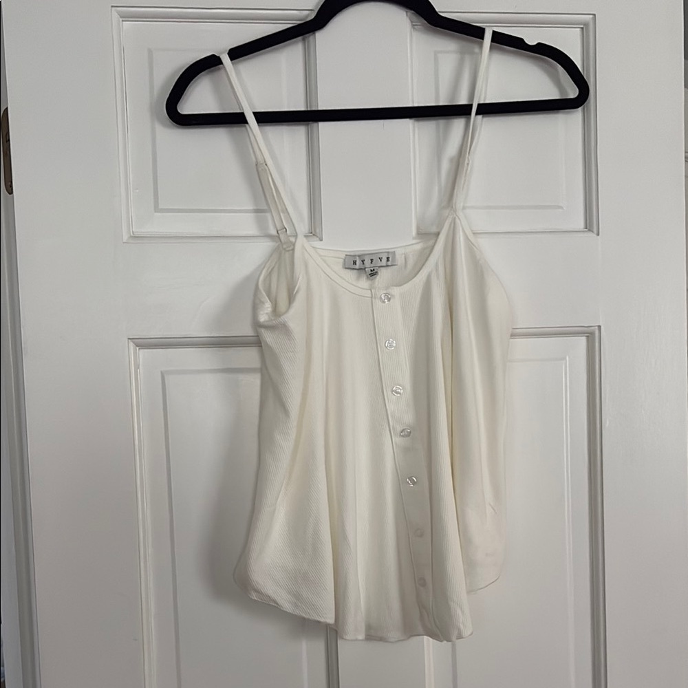 White Button-Up Women's Top